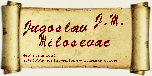 Jugoslav Miloševac vizit kartica